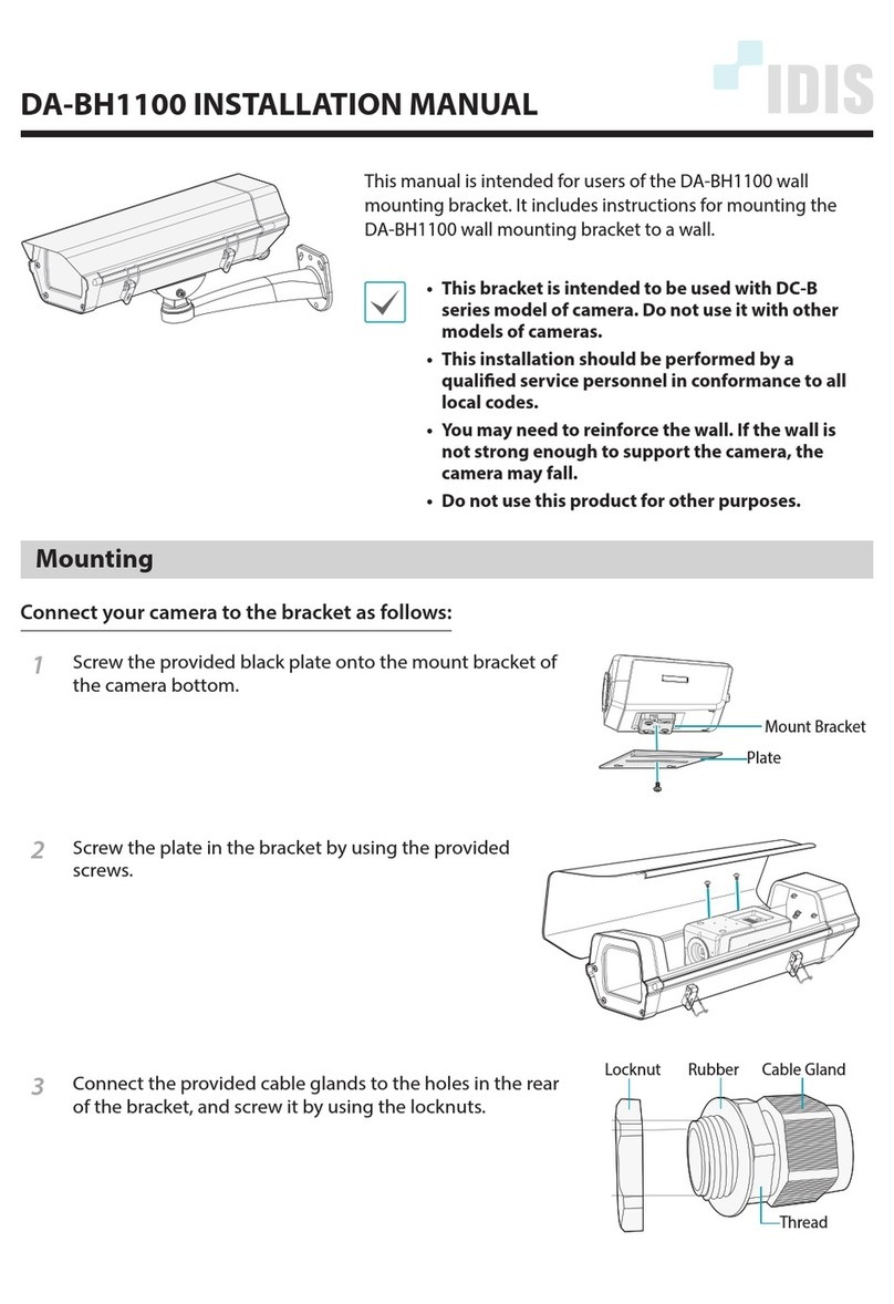 Idis DA-BH1100 installation manual