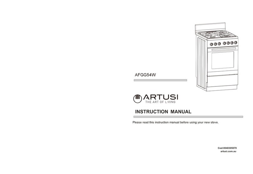 Artusi AFGG54W instruction manual