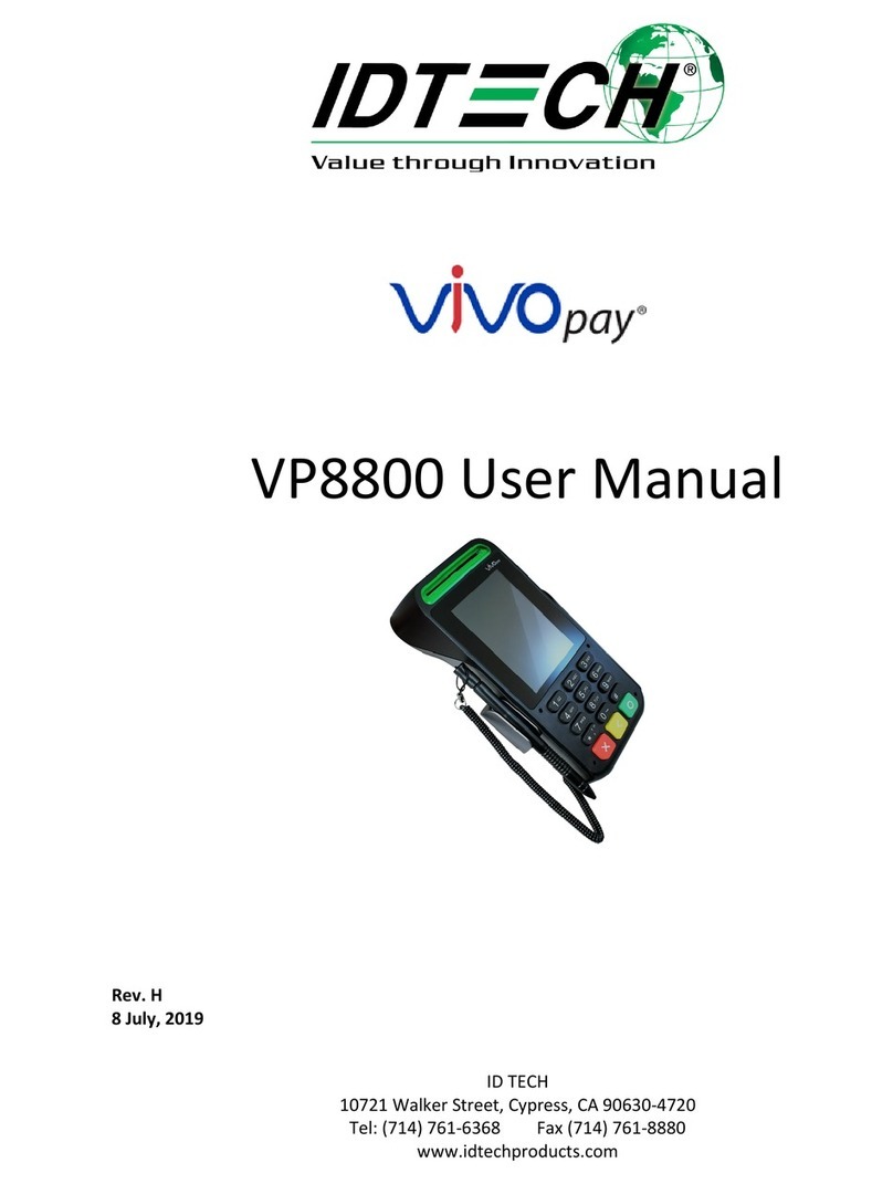 IDTECH VIVOpay VP8800 user manual