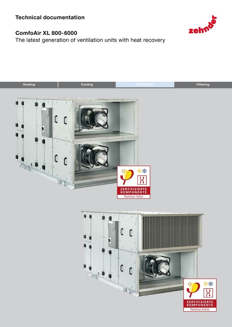 Zehnder Rittling ComfoAir XL Series Technical documentation
