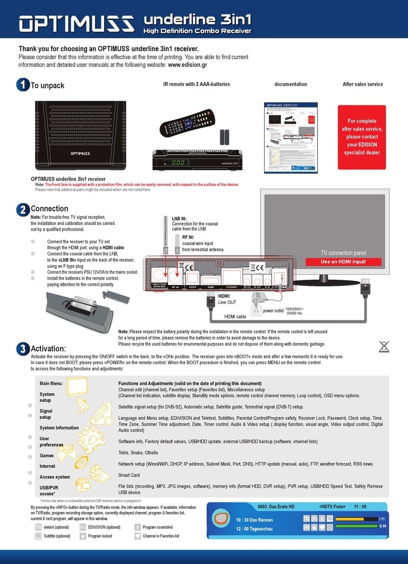 Optimuss Underline 3in1 quick start guide