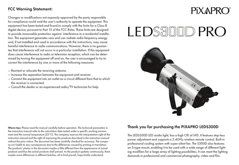Pixapro LED S300D PRO manual