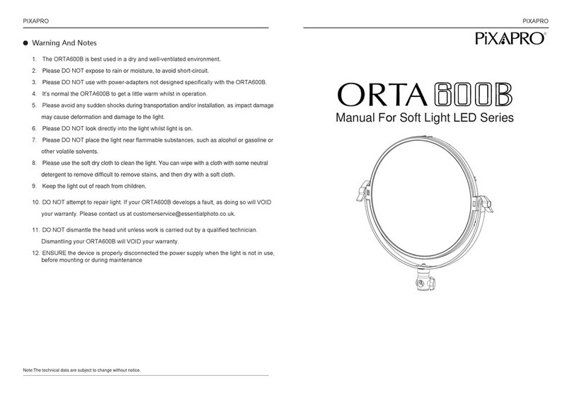 Pixapro Soft Light LED Series User manual