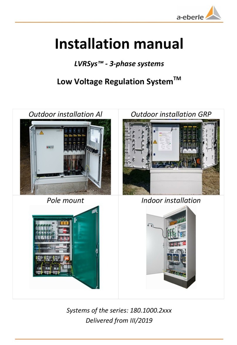 a-eberle Low Voltage Regulation System installation manual