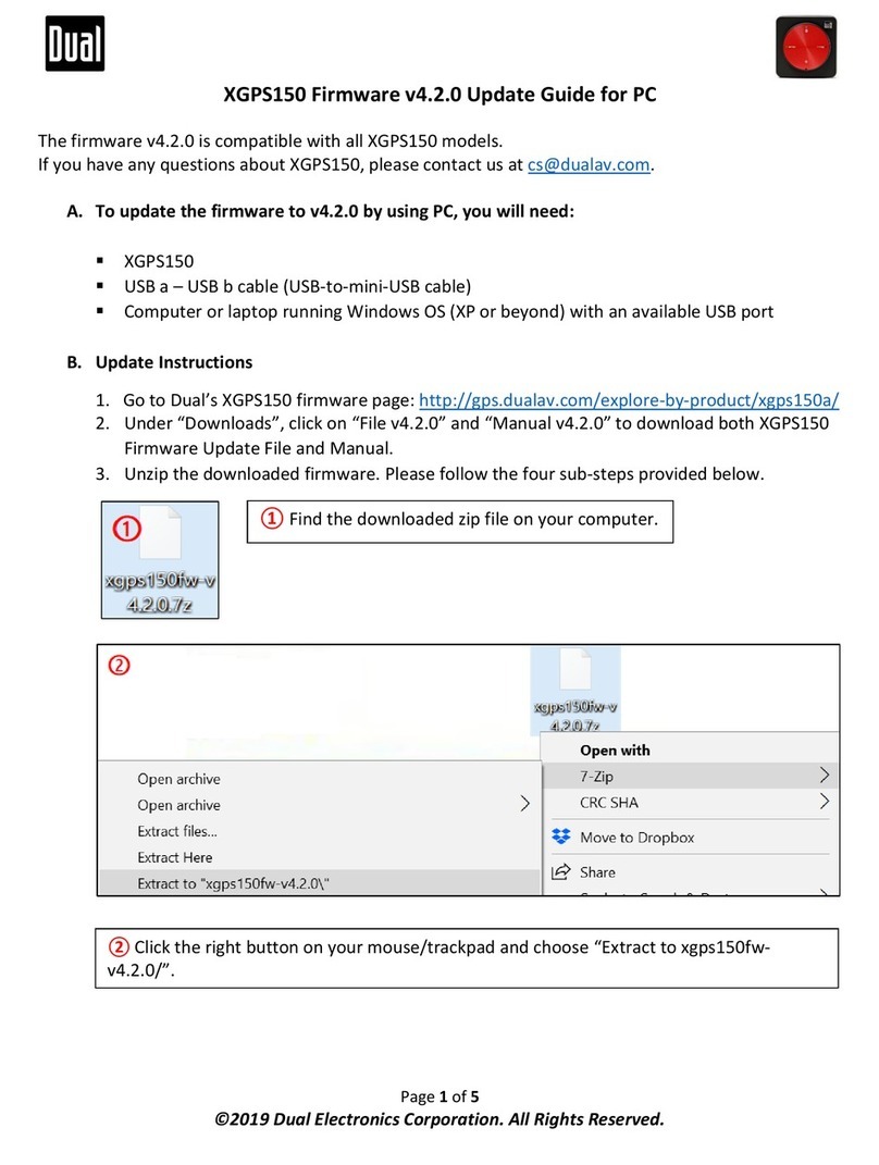 Dual Electronics Corporation XGPS150 Update guide