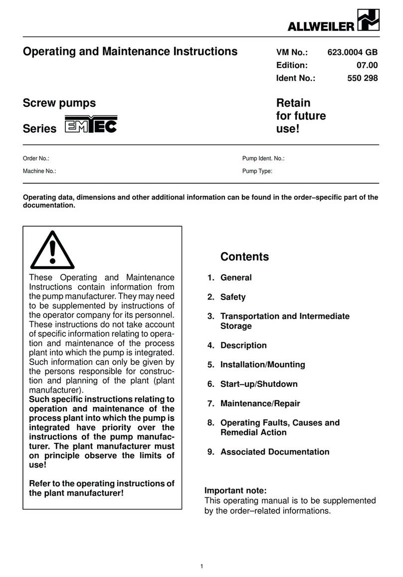 Allweiler Emtec Series Operating and maintenance instructions