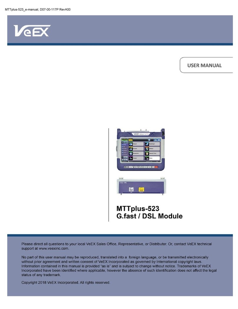 VeEX MTTplus-523 user manual