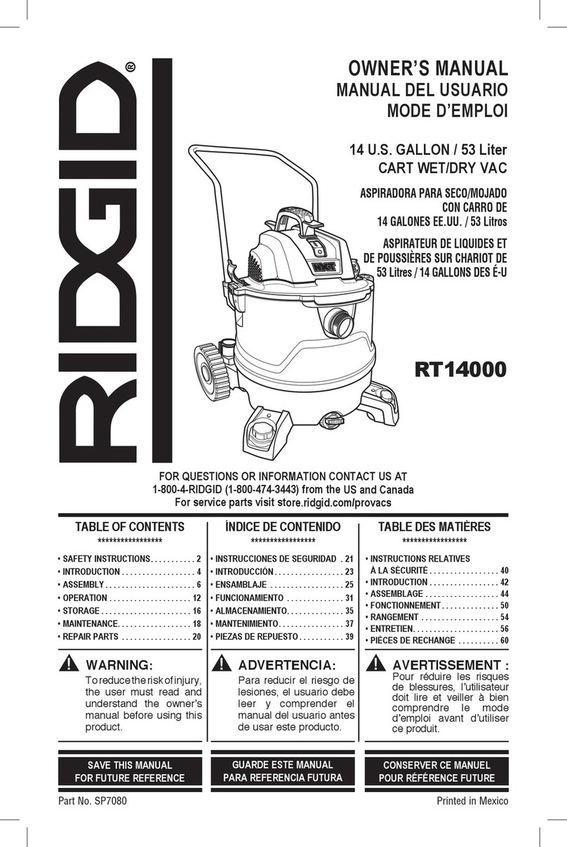 Emerson RIDGID RT14000 owner's manual