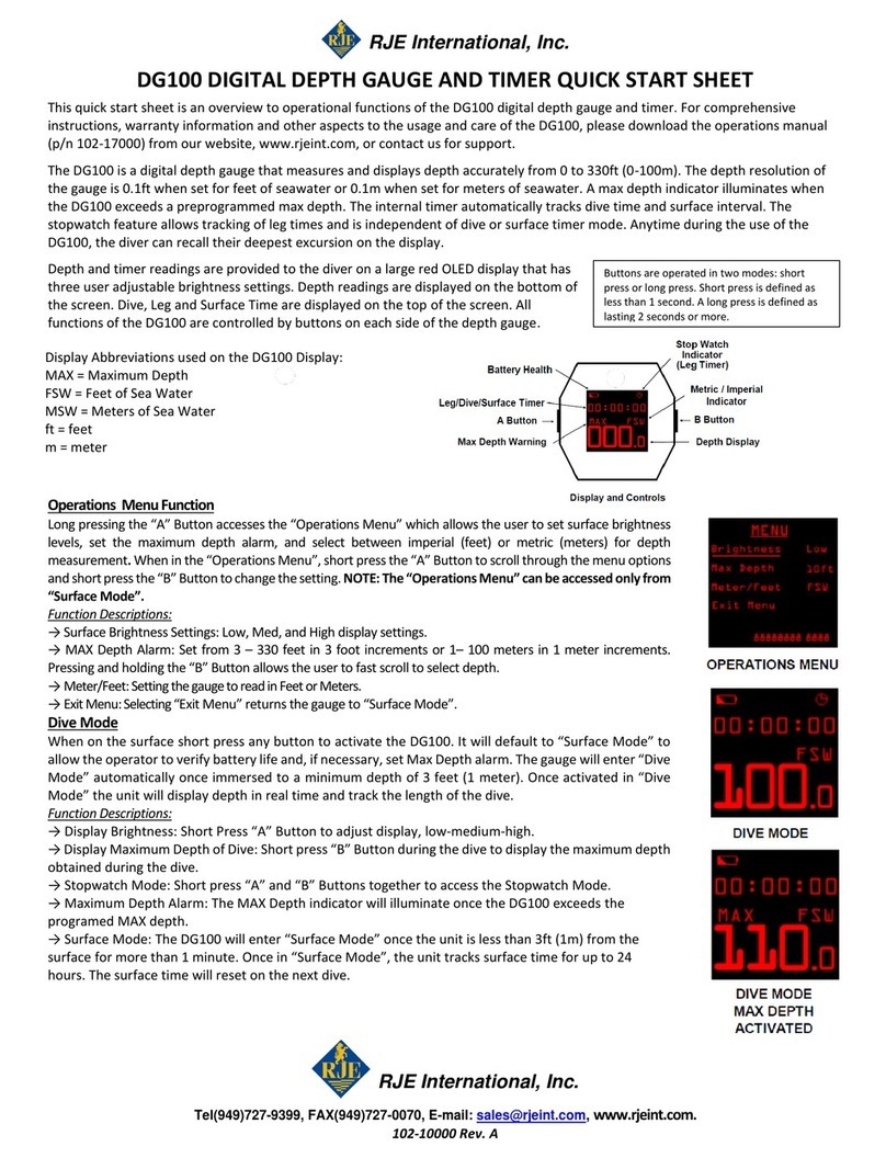 RJE DG100 Quick Start Sheet