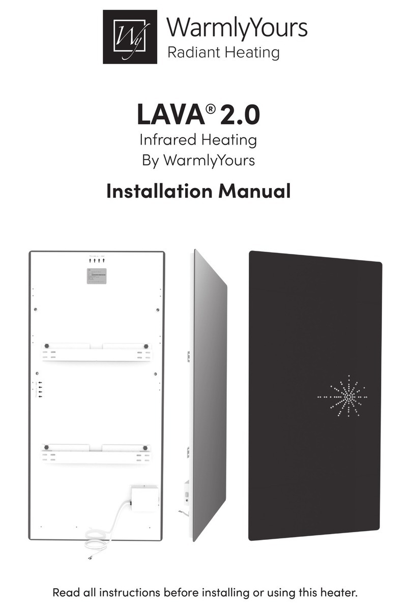 WarmlyYours LAVA 2.0 Series User manual WarmlyYours LAVA 2.0 Series User manual
