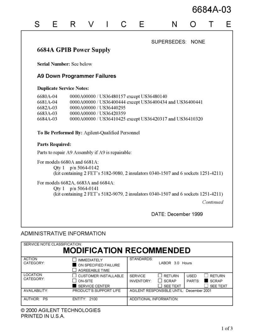 Agilent Technologies 6680A Quick start guide