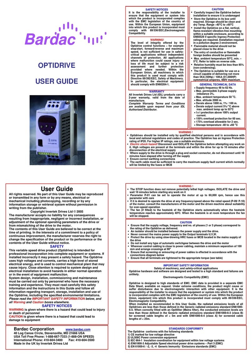 Bardac Optidrive OD-12037-IN user guide