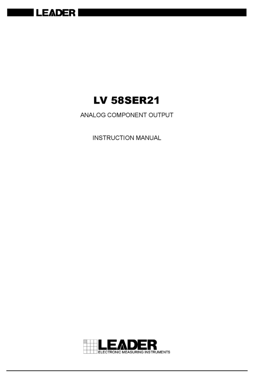 Leader LV 58SER21 User manual