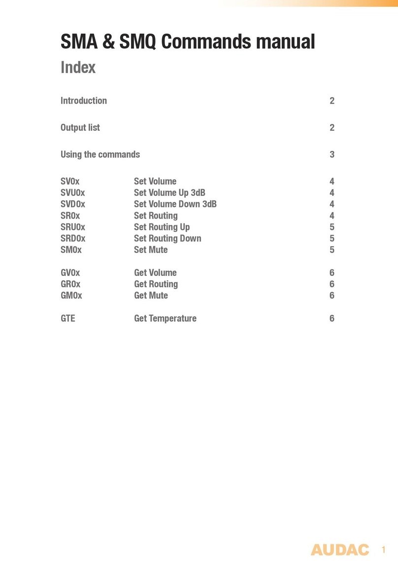 AUDAC SMA Installation instructions