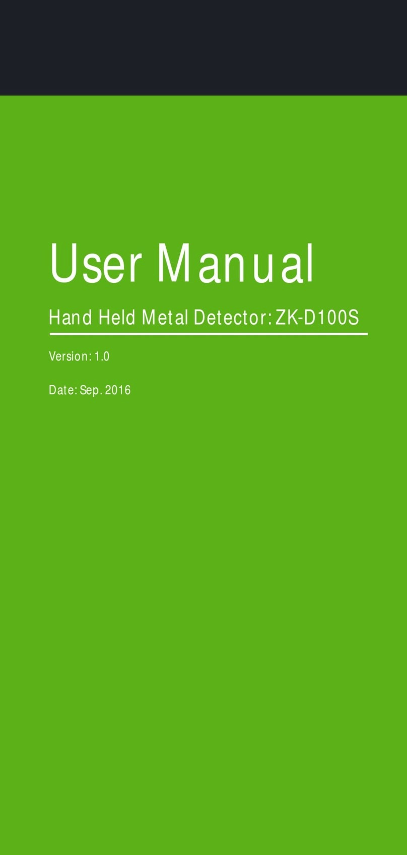 ZKTeco ZK-D100S user manual