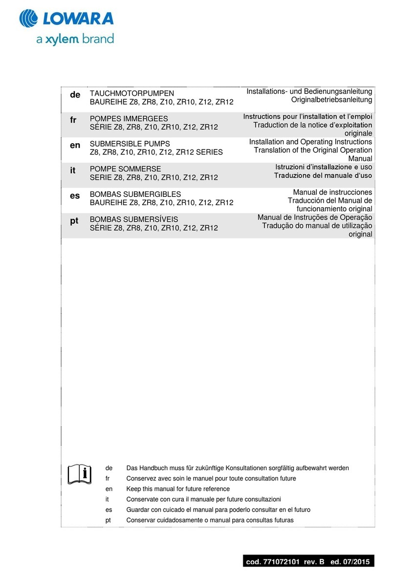 Xylem Lowara Z8 Series User manual