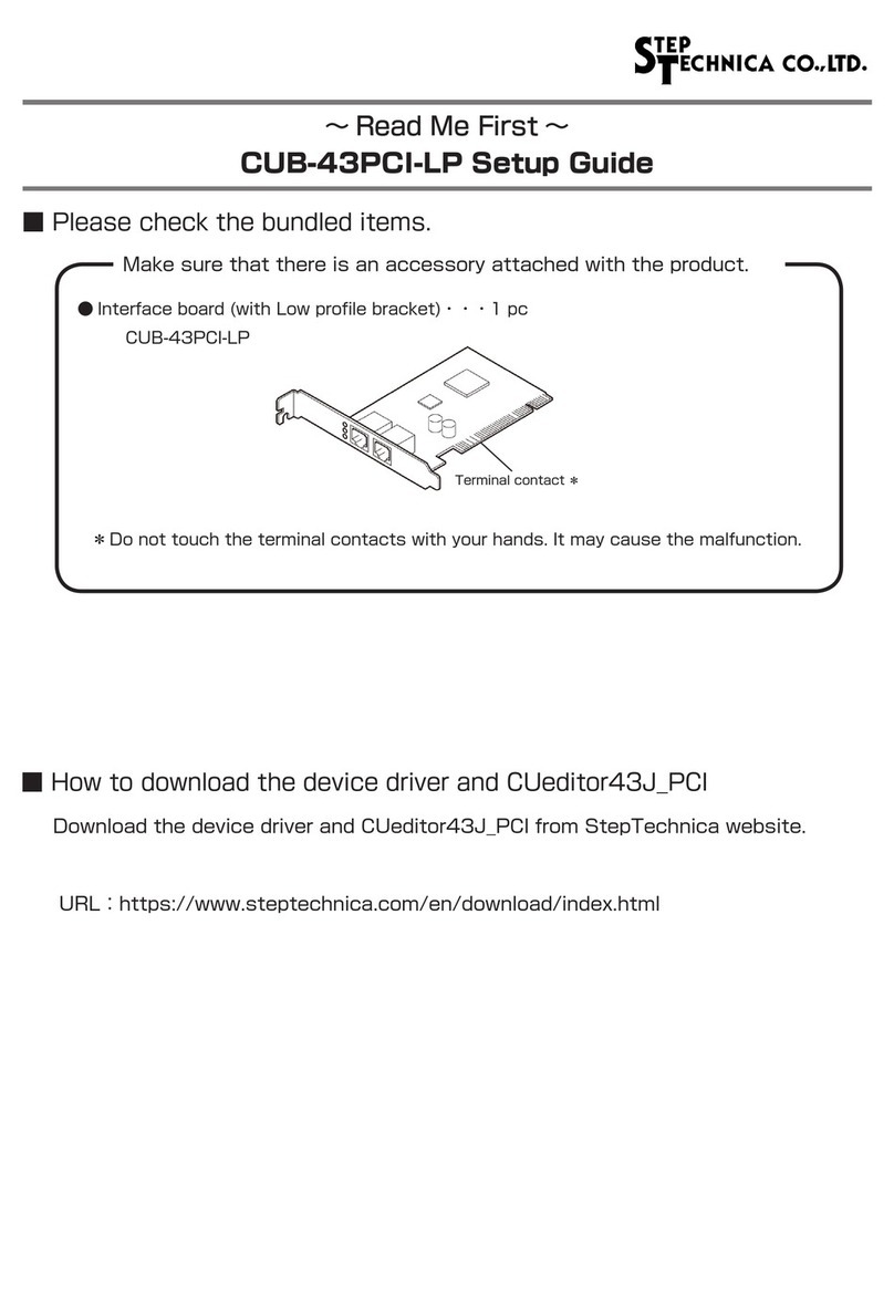 Step Technica CUB-43PCI-LP User manual