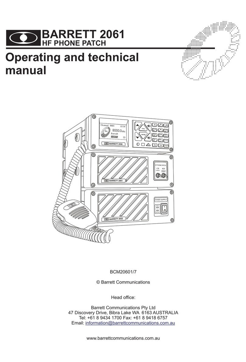Barrett 2061 Operating and technical manual