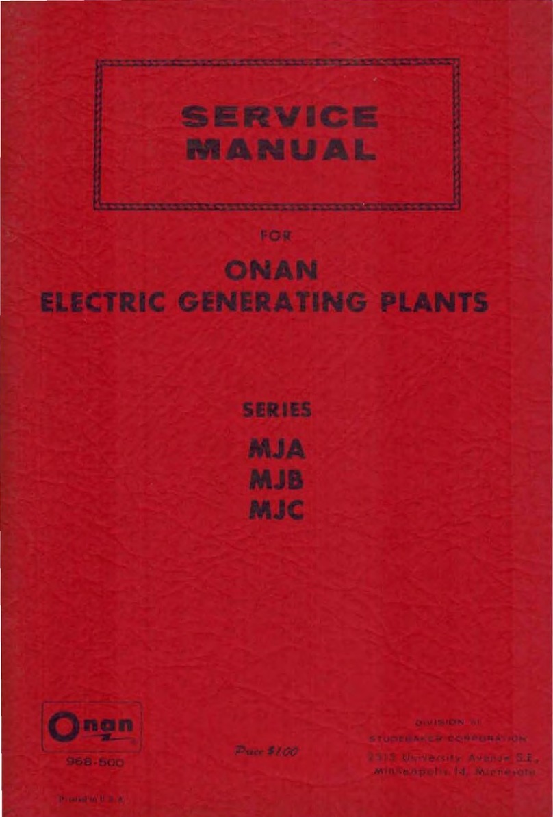 Onan MJA Series User manual Onan MJA Series User manual