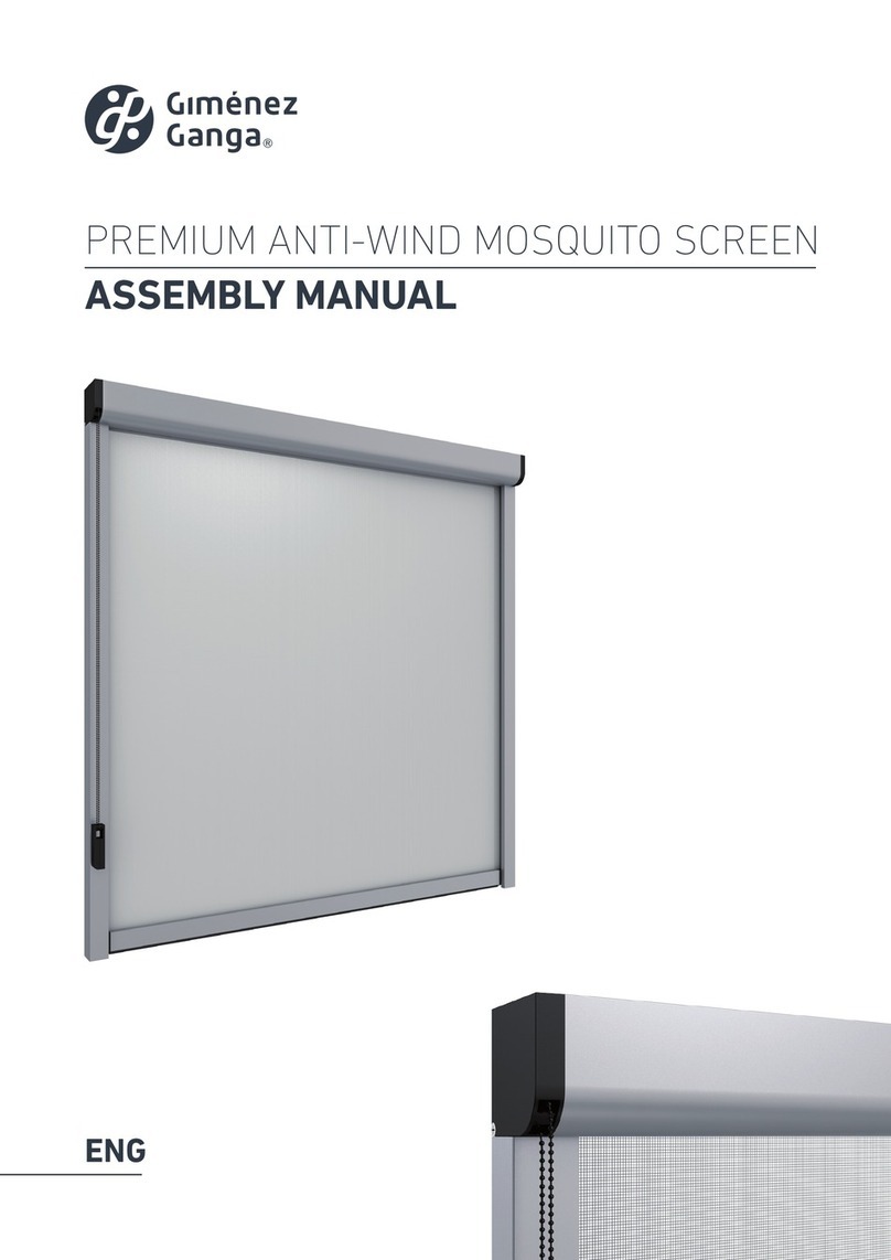 Gimenez Ganga Anti-wind PREMIUM 65 mosquito screen User manual