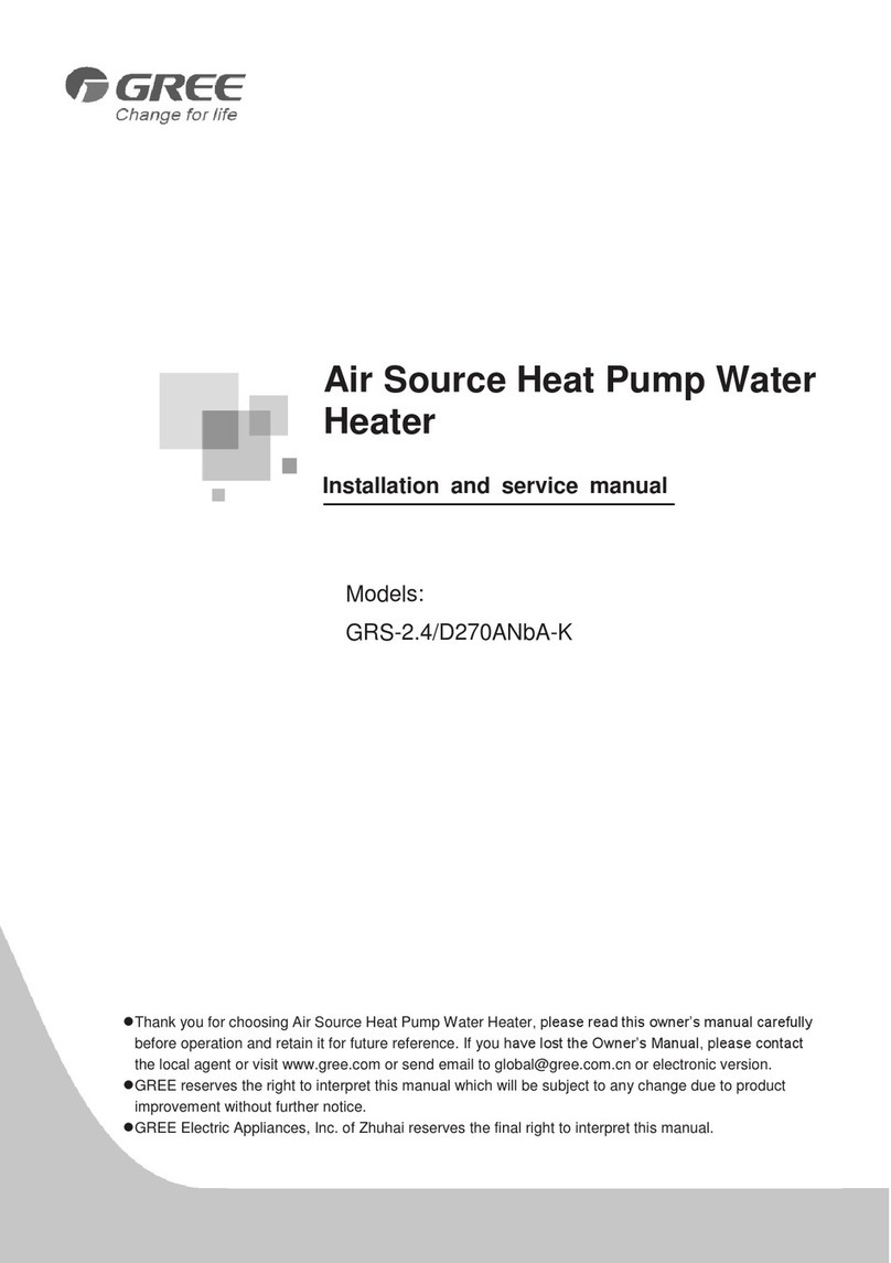 Gree GRS-2.4/D270ANbA-K Installation and service manual
