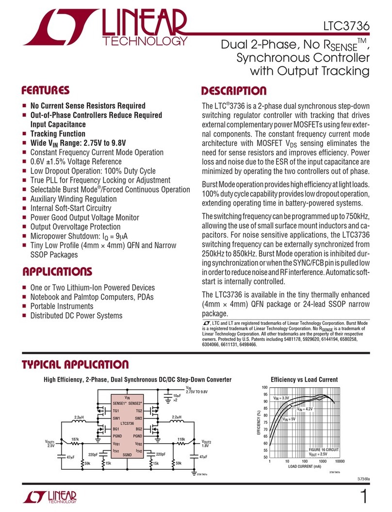 Linear Technology No Rsense LTC3736 User manual Linear Technology No Rsense LTC3736 User manual