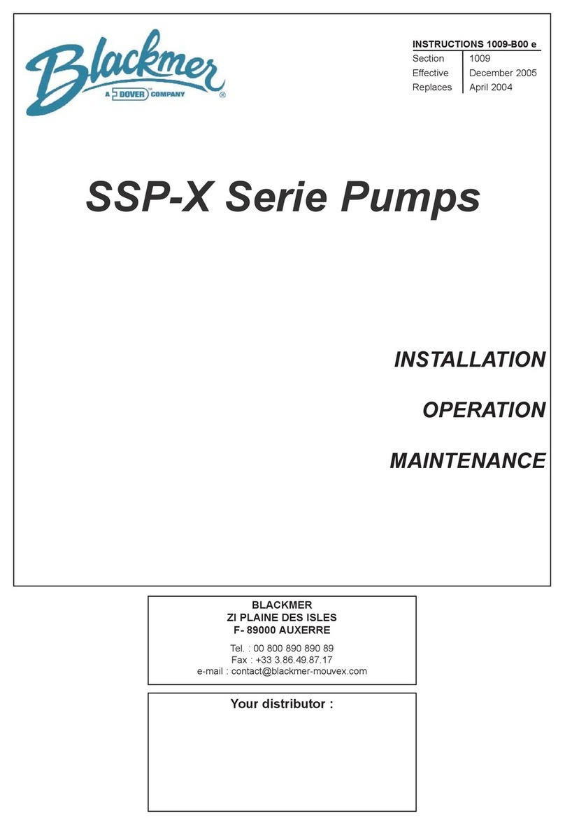 BLACKMER SSP-X Series operating manual