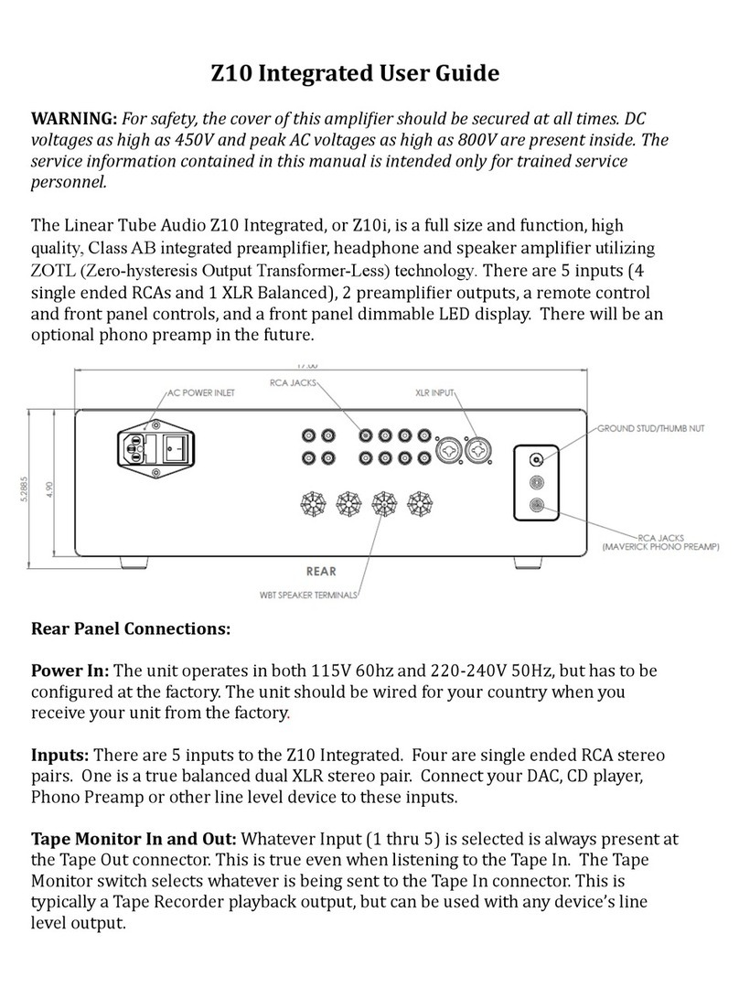 Linear Tube Audio Z10 Seriers user guide