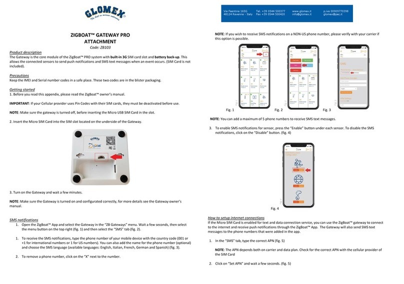 Glomex Zigboat Gateway Pro quick start guide