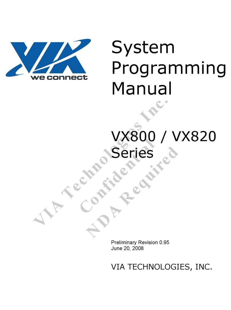 VIA Technologies VX800 Series Programming manual VIA Technologies VX800 Series Programming manual