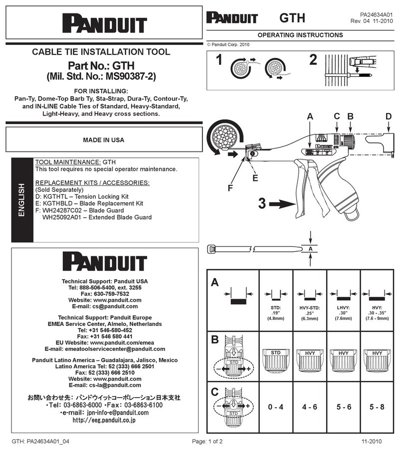 Panduit GTH User manual Panduit GTH User manual