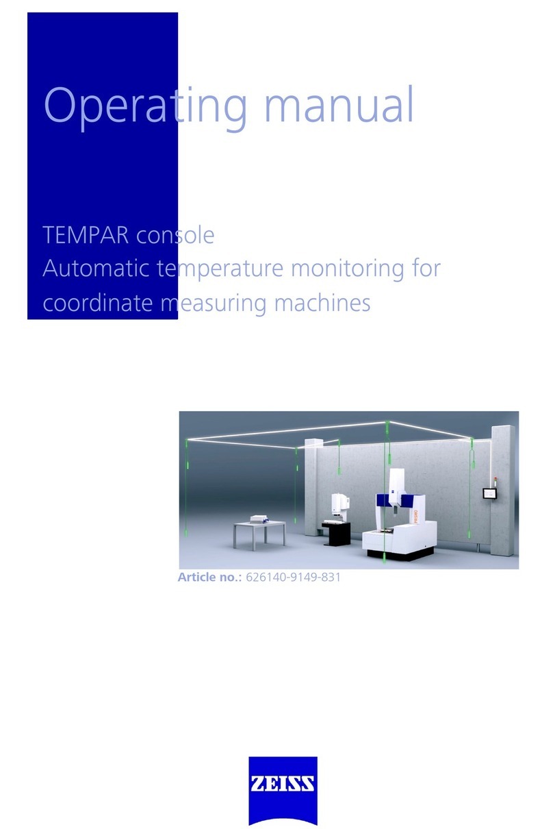 Zeiss TEMPAR console User manual Zeiss TEMPAR console User manual