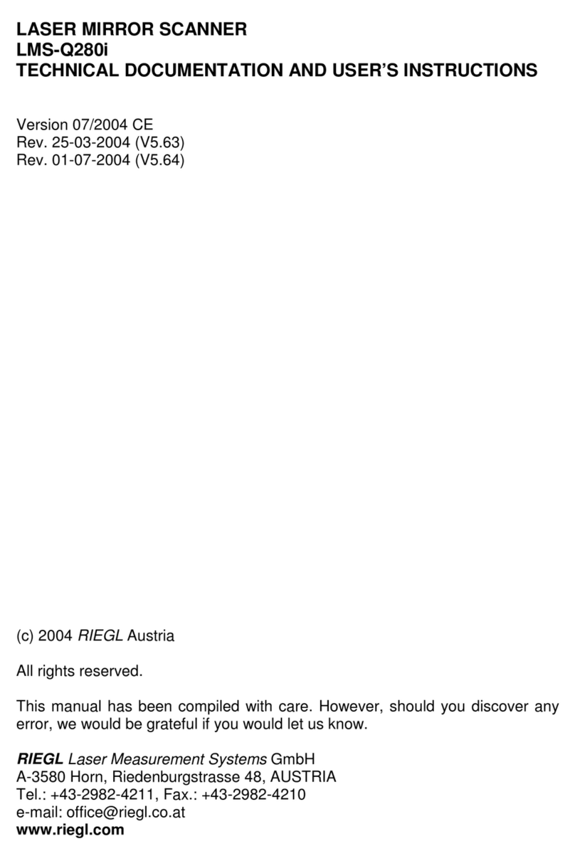 Riegl LMS-Q280i Technical documentation and user's instructions