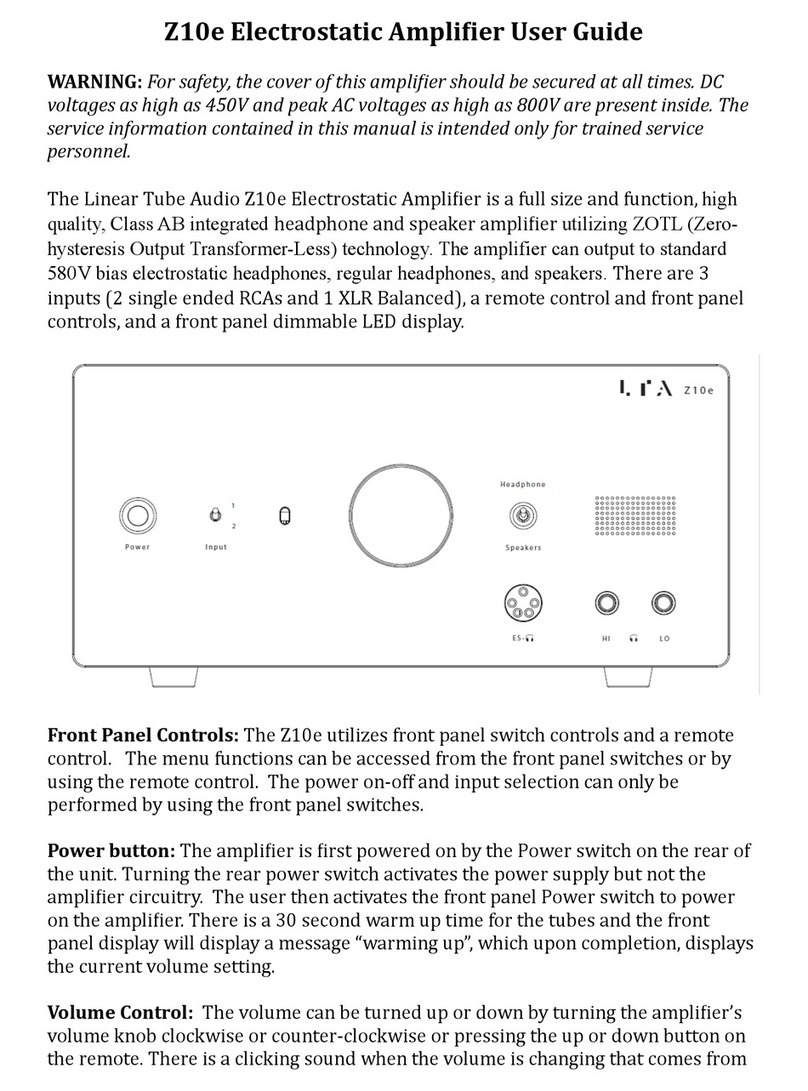Linear Tube Audio Z10e user guide