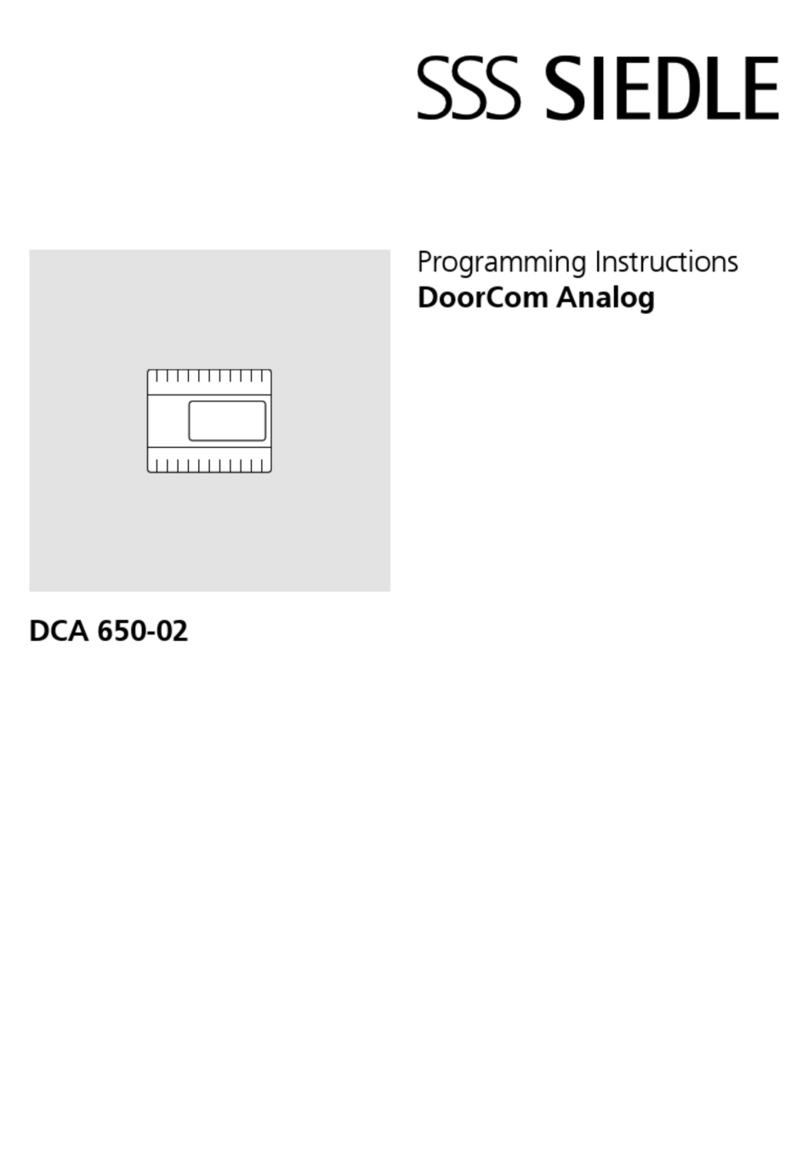 SSS Siedle DoorCom Analog Series Installation manual SSS Siedle DoorCom Analog Series Installation manual