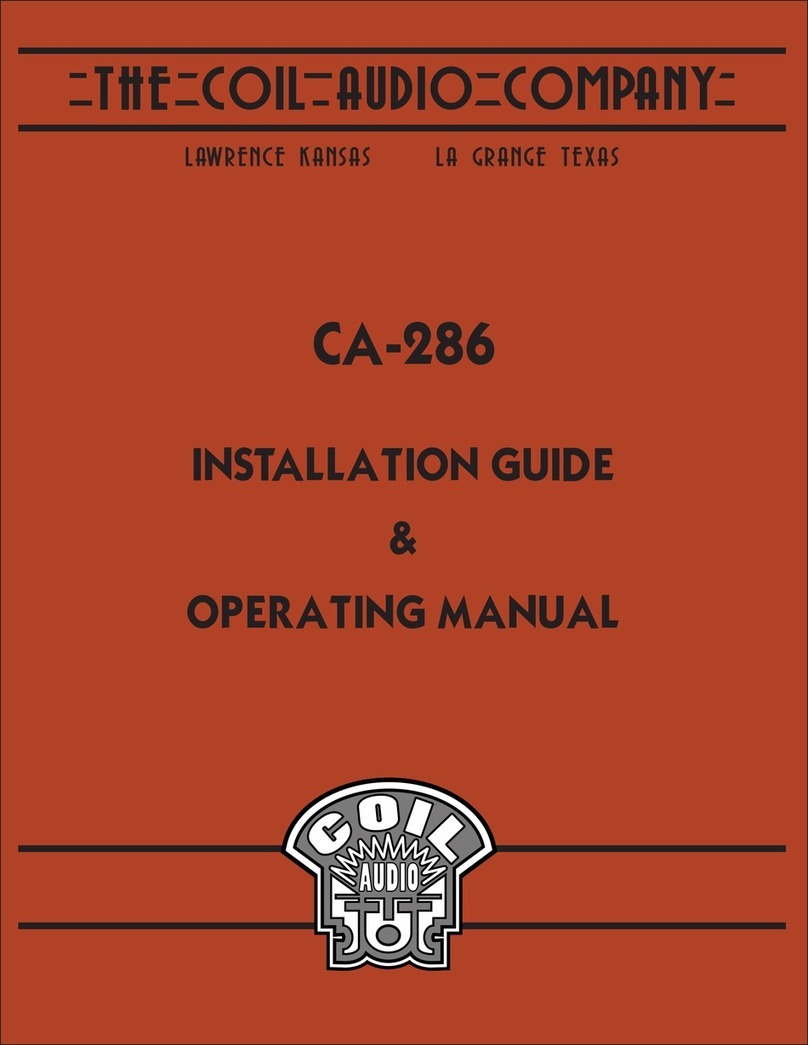 Coil Audio CA-286 Installation Guide & Operating Instructions