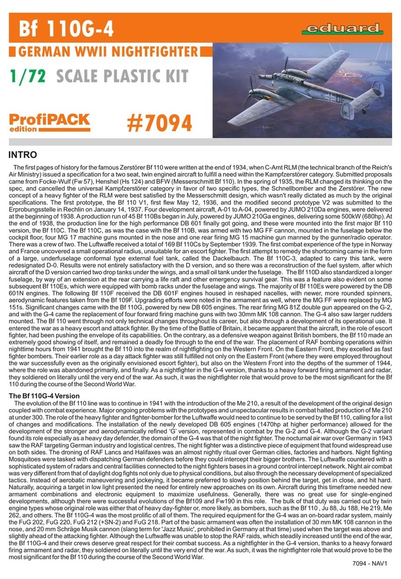 Eduard Bf 110G-4 ProfiPACK edition Assembly manual
