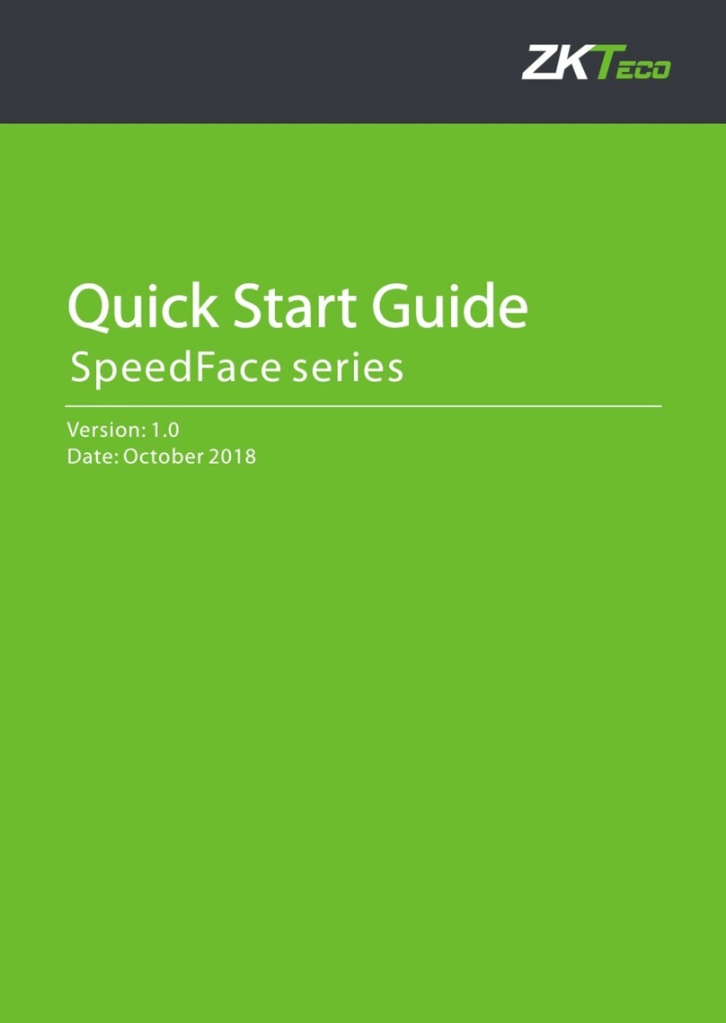 ZKTeco SpeedFace Series User manual ZKTeco SpeedFace Series User manual