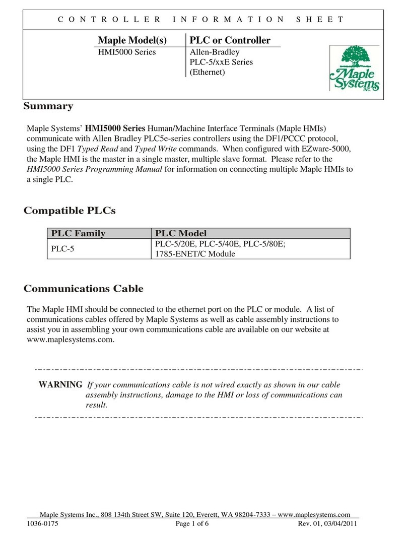 Maple Systems HMI5000 Series User manual