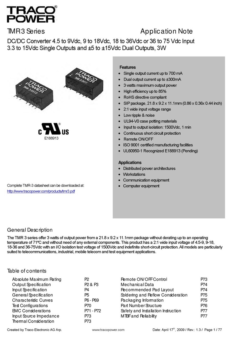 TracoPower TMR 3 Series Application note