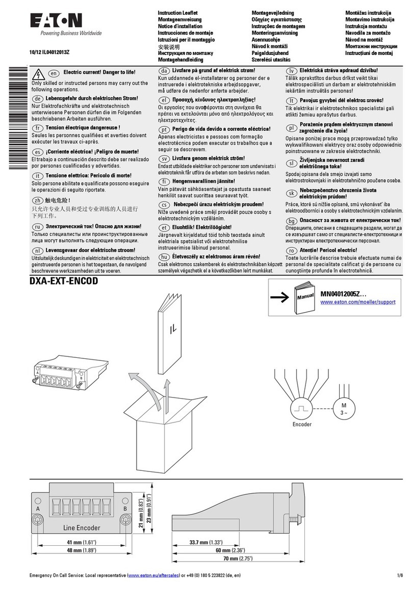 Eaton DXA-EXT-ENCOD Instruction leaflet Eaton DXA-EXT-ENCOD Instruction leaflet