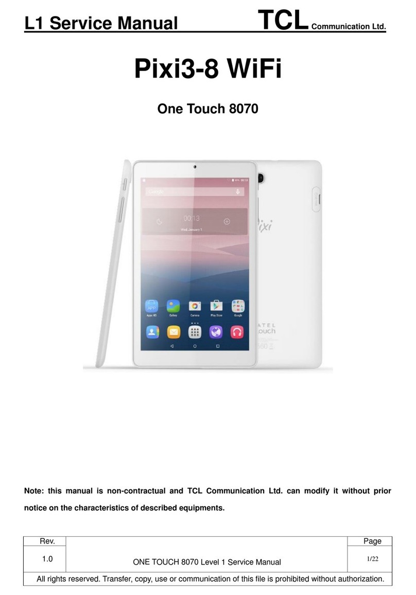 TCL Alcatel Pixi3-8 WiFi Service manual