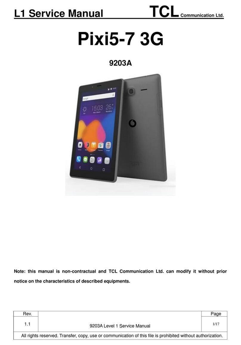 TLC Alcatel Pixi5-7 3G Service manual