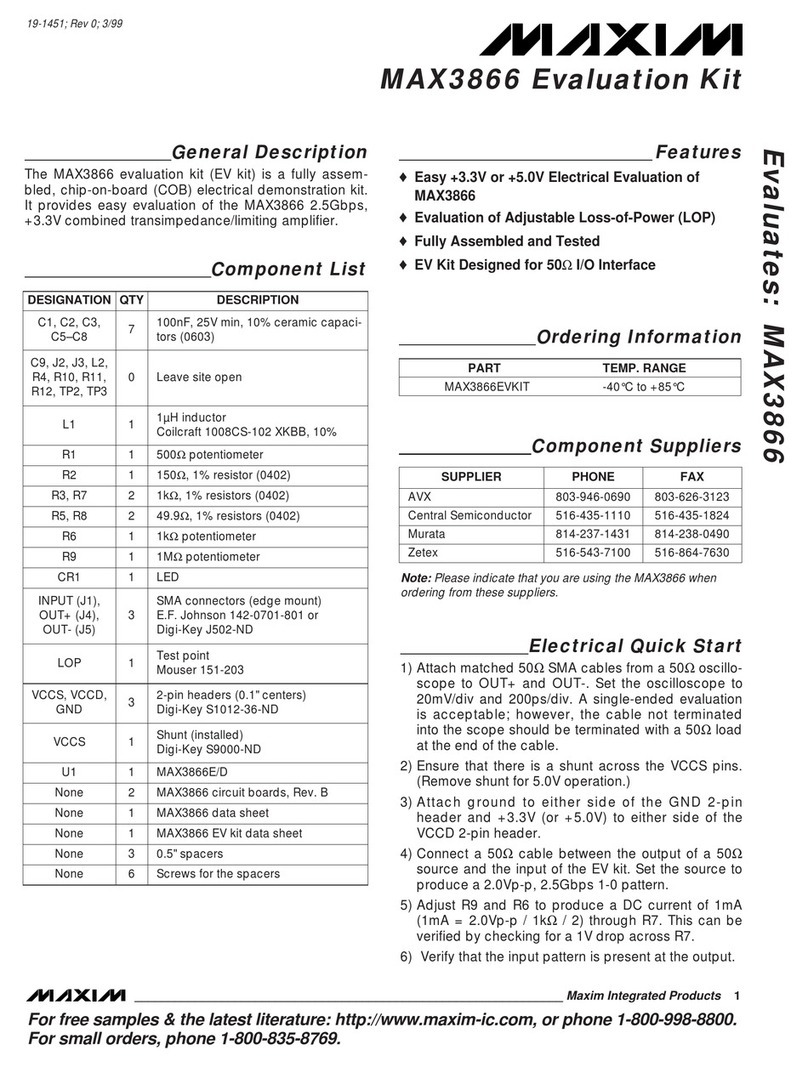 Maxim MAX3866 User manual