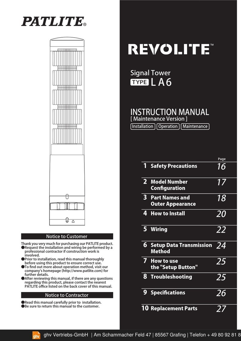 Patlite LA6 series User manual