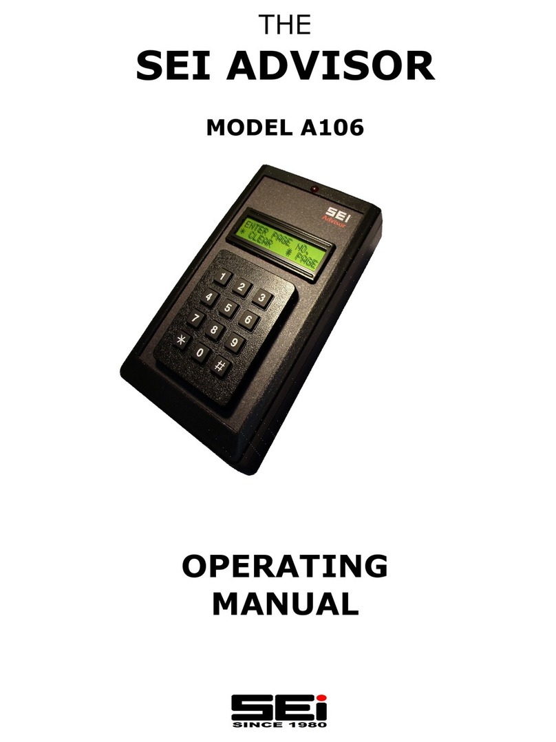 SEI Advisor A106 User manual