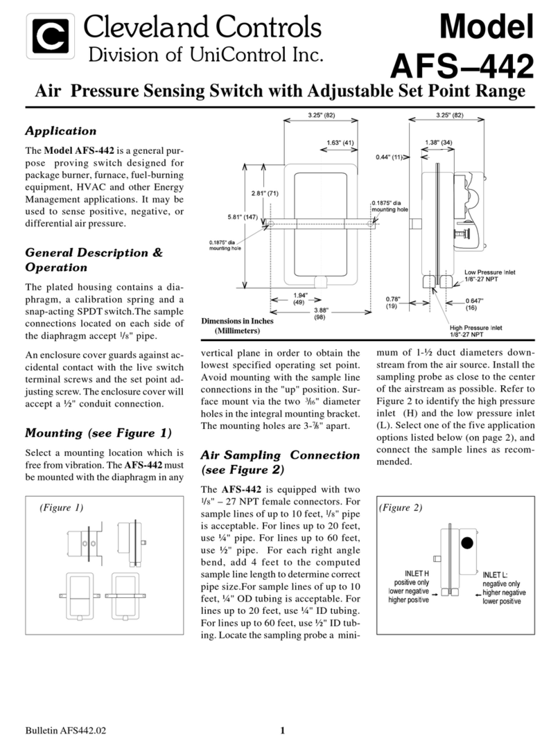 Cleveland Controls AFS–442 User manual