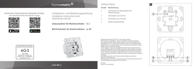 Homematic IP HmIP-BBL-2 Parts list manual