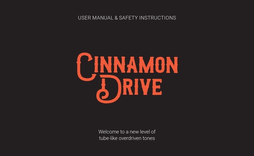 Aclam Guitars Cinnamon Drive User manual  & Safety instructions