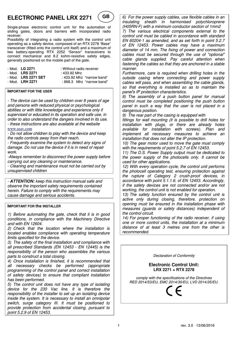 Seav LRX 2271 User manual